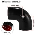 thumbnail image 3 of 76mm 2.99" ID 90 Degree Universal Silicone Hose Coupler Tube Connectors for Car Intercooler Intake Piping Black Red, 3 of 6
