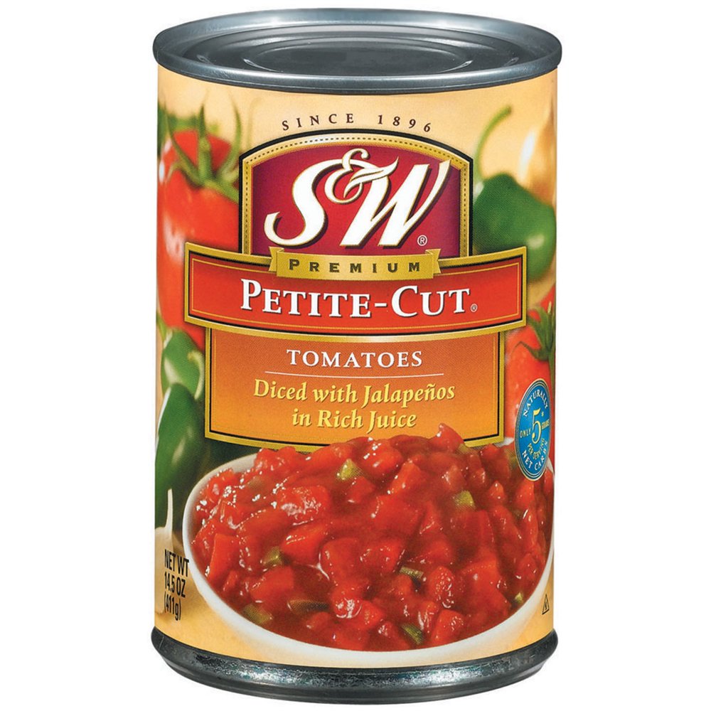 S&W PetiteCut Diced Tomatoes With jalapenos 14.5 Oz