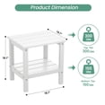 thumbnail image 3 of KINGYES 2-Tier Outdoor Side Table, HDPE All Weather Adirondack Small Patio Tables, For Garden Balcony Pool Indoor, White, 3 of 11