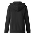 thumbnail image 3 of Veste à Capuche Décontractée pour Femme, Couleur Unie, Poche Zippée, Manches Longues, Légère, Haut de Mode Printemps Automne, 3 of 6