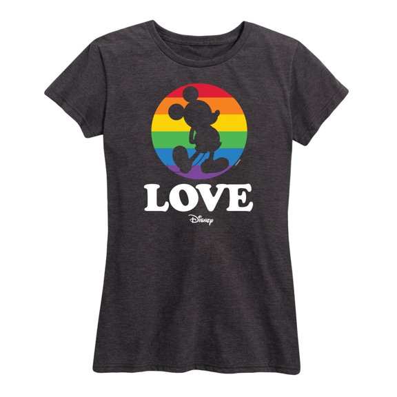 Disney Pride - Love - Rainbow Spotlight on Mickey - Women's Short Sleeve Graphic T-Shirt