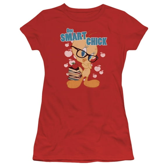 Looney Tunes Oneart Chick S/S Junior Women's T-Shirt Sheer Red