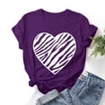 thumbnail image 3 of Fesfesfes Hiking Shirts Women Fashion Women Valentine's Day Print Short Sleeve T-shirt Novelty Graphic Tops Womens Summer Tops XL(US:10), 3 of 4