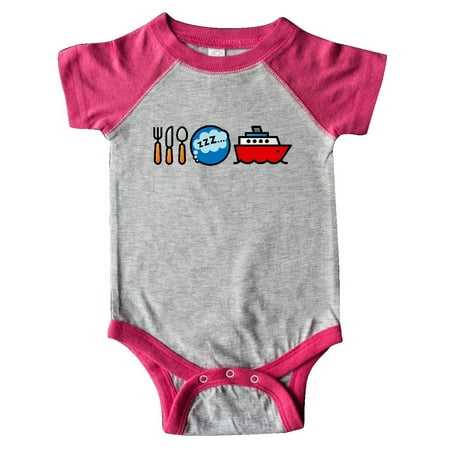 

Inktastic Cruising Eat Sleep Cruise Gift Baby Boy or Baby Girl Bodysuit