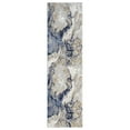 thumbnail image 4 of Luxe Weavers Marble Swirl Collection Blue Abstract 2x7 Runner Rug Gold, 4 of 8