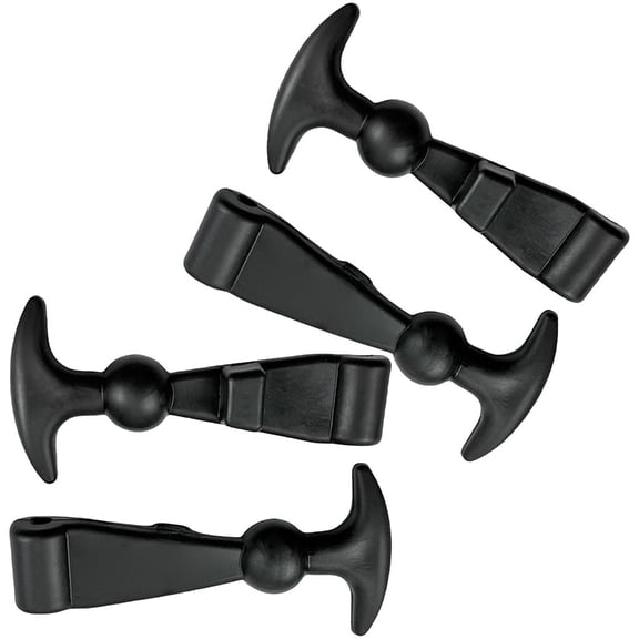 Necvior 4 Pieces Flexible Sturdy Rubber Hood Latches Convenient Accessory for Truck Tool Storage Anti Vibration Resistant Hook