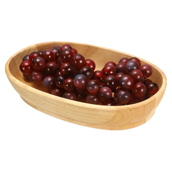 Uxcell Bamboo Serving Tray, 9.4 x 6 Inch Boat Shape Wooden Trays Portable Serving Platters for Food Fruit, Snacks, Bread, Vanity, Weddings, Picnics, Khaki