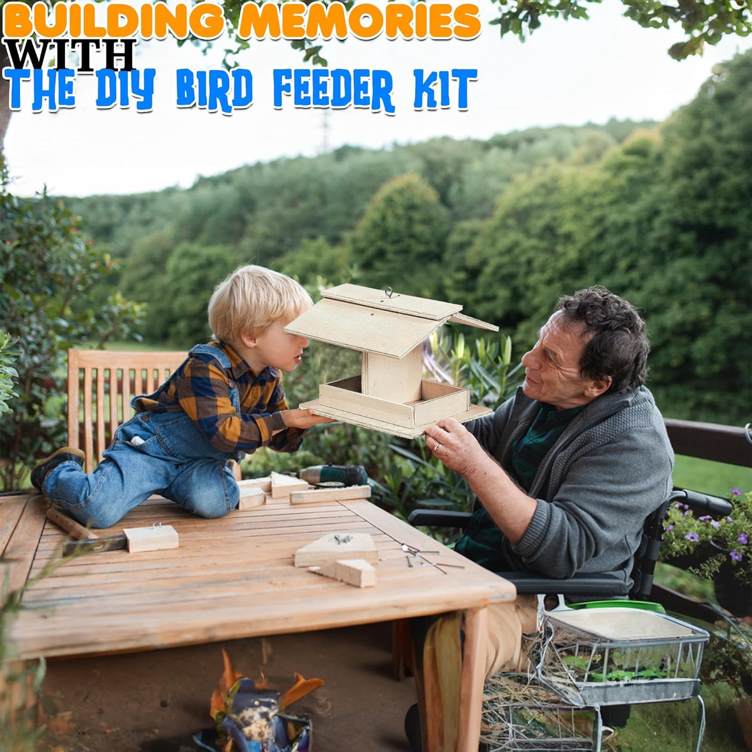 Fun Express 12 Pieces Do It Yourself Wood Bird Feeder Kits, Craft Kits, Delight Beautiful Birds with Our DIY Wooden Bird Feeders Kits