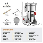 KFFKFF 1000g Electric Grain Mill Grinder, 3000W High-Speed Stainless Steel Pulverizer for Dry Grains, Spices, Coffee, Corn, and Pepper, Swing Design