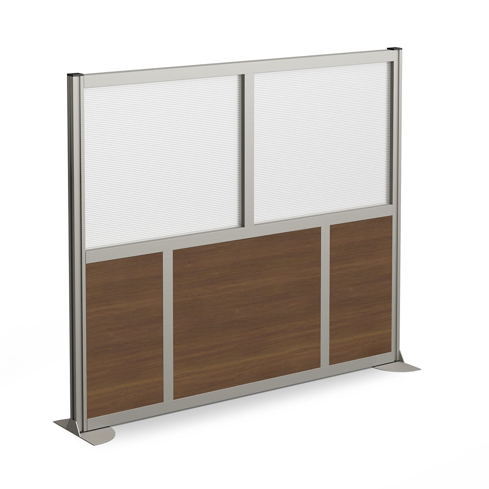 NBF Office Partition, Cubicle Wall Divider, Modern Room Separator, Free Standing Privacy Panel, 52"H x 60"W, Indoor, Espresso