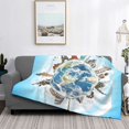 thumbnail image 2 of Fotbe World Travel Manta de Franela con Estampado, Manta Ultrasuave para Cama, Sofá, Auto, Hipoalergénica y Antibolitas-40"x30", 2 of 6