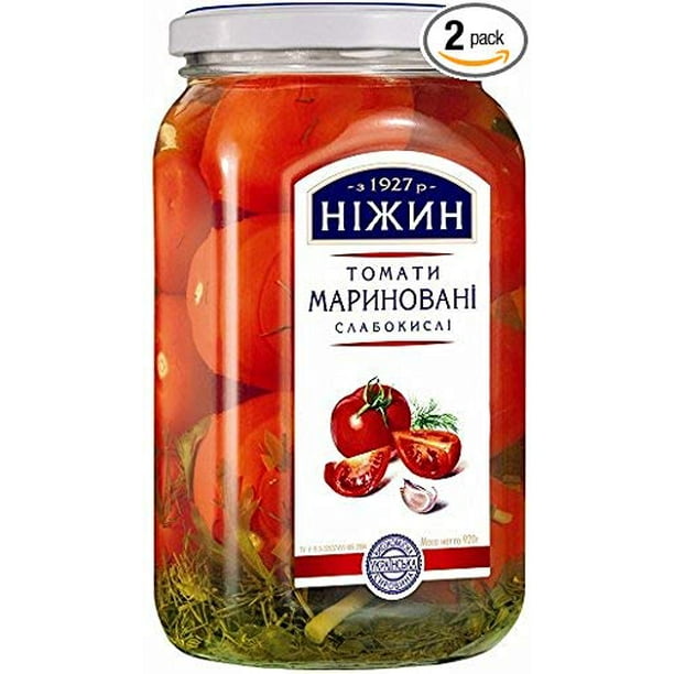 Nezhin Ukrainian Marinated Tomatoes Glass Jar 900mg, Pack of 2