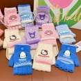 thumbnail image 4 of Guantes para niños Otoño e Invierno Cálidos Kulomi Niños y Niñas Flip Writing Set Baby Sanrio Five Finger Set, 4 of 5
