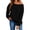 49#Black, variant on Off Shoulder Sweater for Women Knit Long Sleeve Oversized Pullover Loose Fit Ribbed Casual Top Wide Boat Neck Solid Slouchy Sweater Fall Winter Womens Top