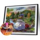 thumbnail image 1 of Cuadros Decorativos Lago Camping 5D DIY Diamond Painting Kits Full Round Drill Wall Decor Art Craft Tmvgtek embutido en tela, 1 of 8
