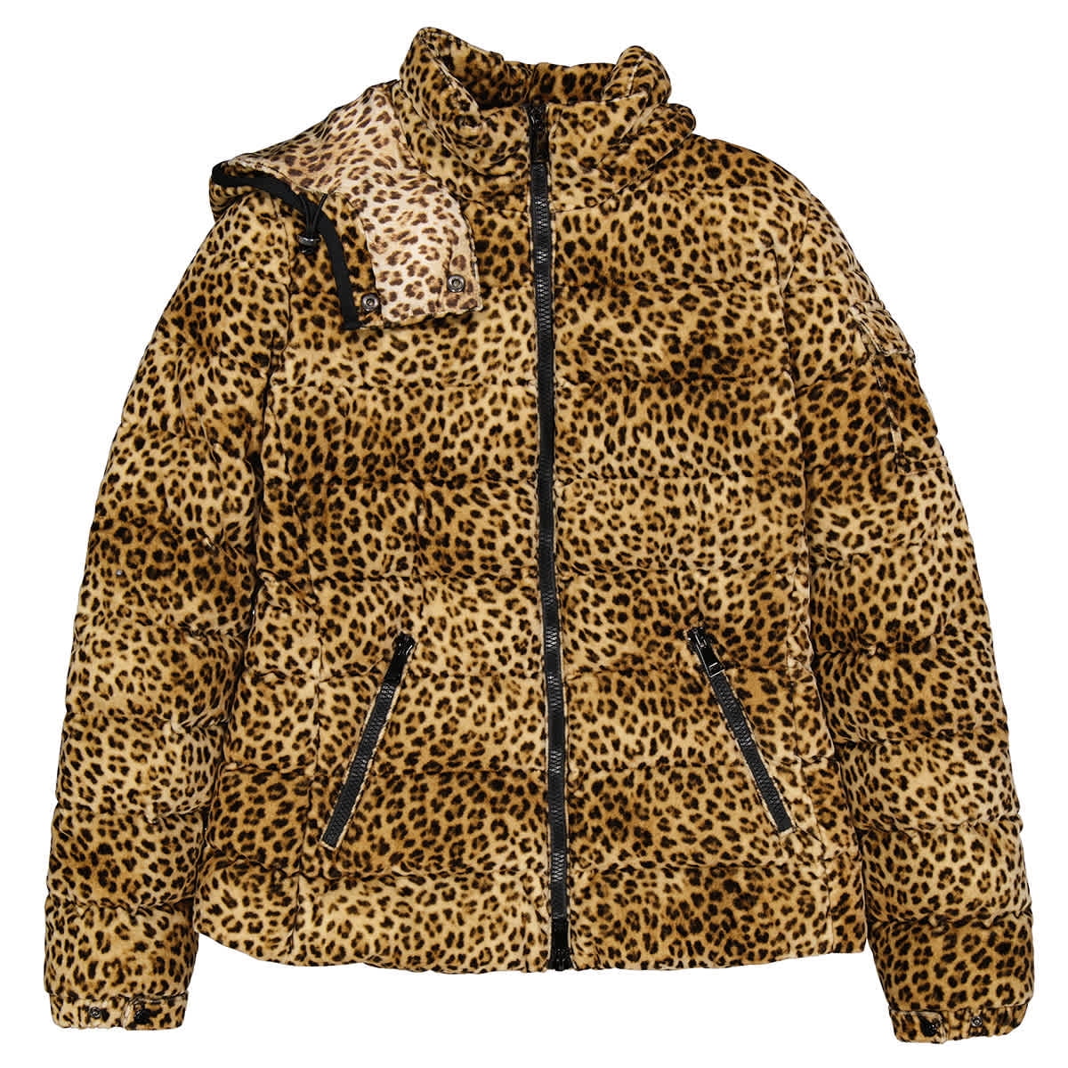 moncler leopard print down jacket