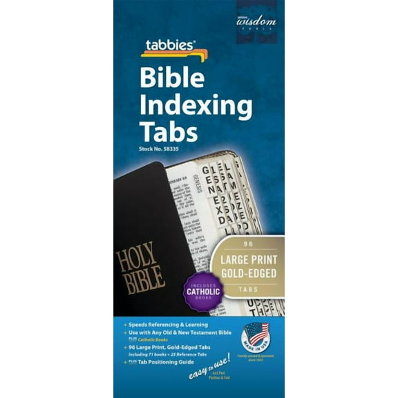 Bible Tab-OT & NT Gld Cath: Large Print Catholic Bible Tabs (Other)(Large Print)