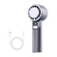 thumbnail image 1 of Ventilador de bolsillo portátil con 100 velocidades de enfriamiento ajustable para viajes festivos al aire libre gris, 1 of 9