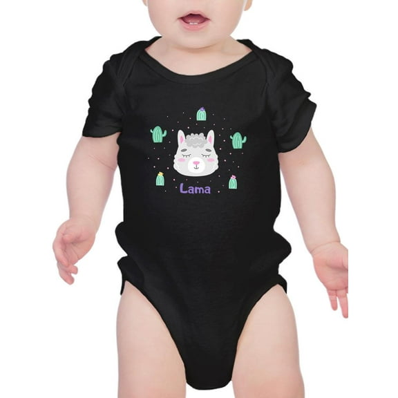 Cute Lama Smile Face Bodysuit Infant -Image by Shutterstock,  24 Months