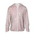 thumbnail image 1 of Balery Rose Gold Abstract Spots 1 Sudadera ligera de manga larga con capucha y protección solar UPF 50+ para hombre y mujer, ideal para pesca y running-Large, 1 of 7