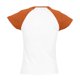thumbnail image 3 of SOLS - Camiseta de manga corta bicolor modelo Milky para mujer (Blanco/Naranja), 3 of 3
