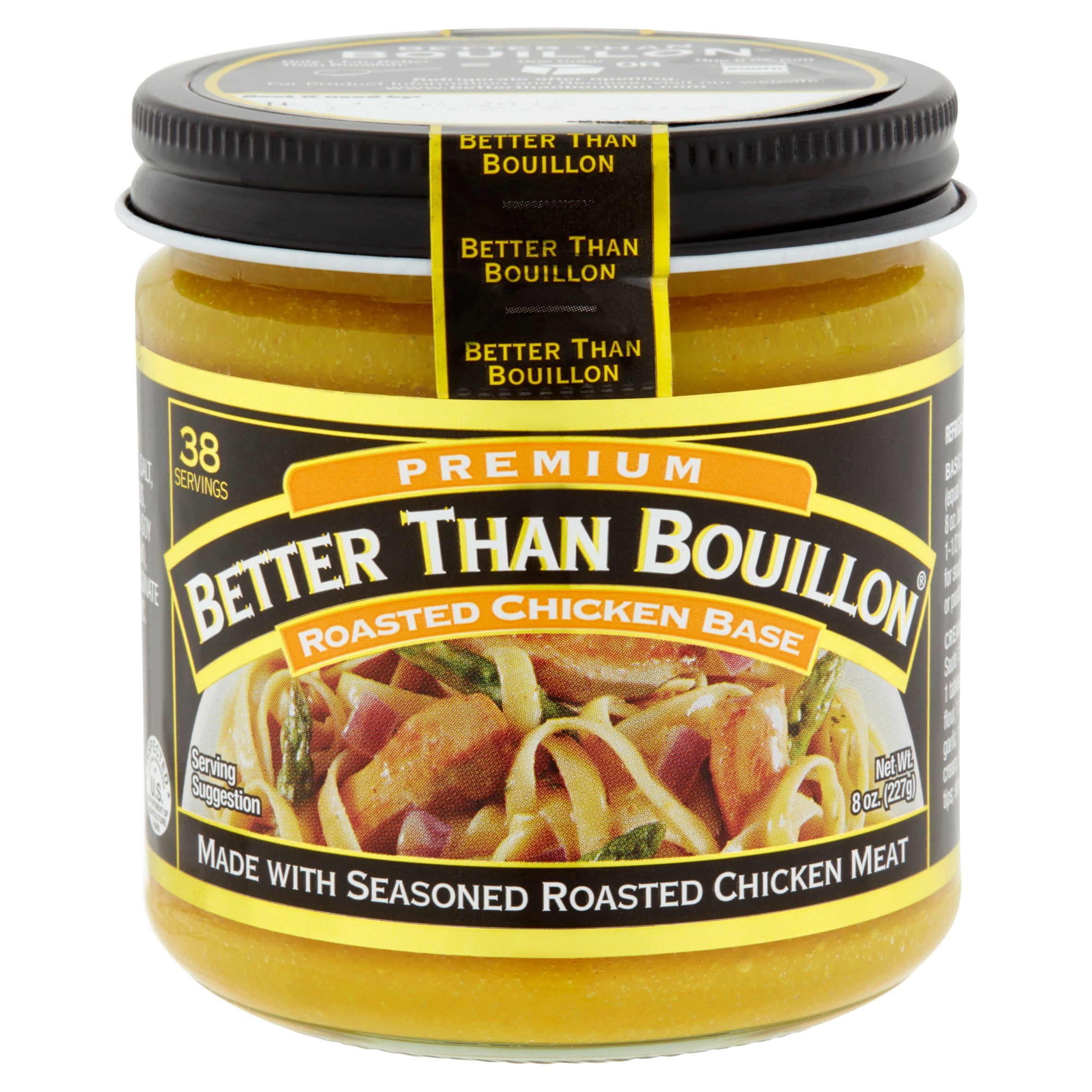Better Than Bouillon Roasted Garlic Base 8 oz (Pack of 4) Bundle with  PrimeTime Direct Teaspoon Scoop with BTB Authenticity Seal