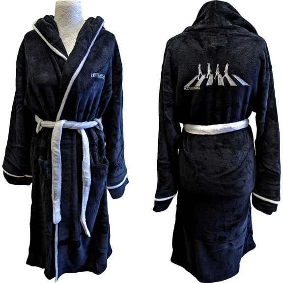 Men's Beatles Abbey Road Bath Robe Small/Medium Black