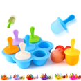 thumbnail image 2 of Fridja Silicone 7-hole Popsicle Mold With Lid Colorful Diy Ice Cream Mold Ice Tray for Kitchen, 2 of 2