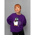 thumbnail image 2 of Penguin Varsity P - Cozy Mascot Emoji Graphic Women's Sweatshirt, 2 of 4