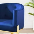 thumbnail image 4 of Tufted Side Dining Chair, Velvet, Metal Steel, Blue Navy, Modern Contemporary Urban Design, Kitchen Room Cafe Bistro Restaurant Hospitality, 4 of 9