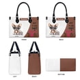 thumbnail image 2 of Basenji Dog Bag, Personalized Leather Handbags For Women - Personalized Leather Purse with Name - Tote Bags for Mom Grandma - Custom Gifts Ideas for Her, Gift for Dog Lover, 2 of 7