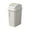 Gray, variant on Flip Lid Trash Can with Hinged Cover Creative Swing Top Waste Bin for Office Bathroom Small Space Odor Control Desk Side Garbage Bin Khaki Gray