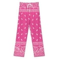 thumbnail image 3 of Bandana Pattern Pajama Pants Comfortable Elastic Waist Pajamas Fashion Sleepwear Bottoms Plus Size Homewear, 3 of 6