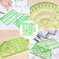 thumbnail image 2 of 11pcs Geometría Geometría Plantilla Plantilla Ruler Stencil Herramienta de Medición Dibujo DIY RULER, 2 of 6