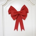 thumbnail image 4 of Cateissary navideña con lazo naranja, elegante para exhibición en interiores y exteriores, lazos de Halloween para coronas Kits de decoración para fiestas rojo 30cm, 4 of 6
