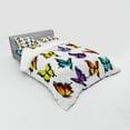 thumbnail image 3 of Ambesonne Butterfly Bedding Set 3 Pcs, Colorful Wings Spring, Twin, Multicolor, 3 of 3
