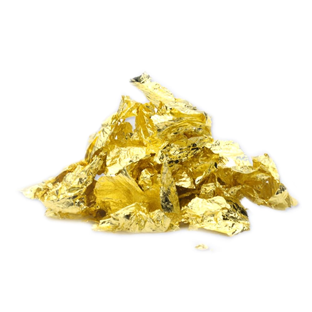 24K Gold Flakes Edible Food Decorating Foil Paper Cuisine Mousse Cake Baking Pastry Art Craft ...