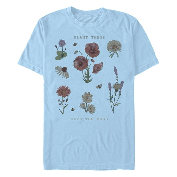Men's Lost Gods Plant Flowers Save Bees  Graphic T-Shirt