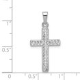 thumbnail image 2 of Sterling Silver Rhodium Plated Stellux Crystal Cross Pendant QP2489, 2 of 2