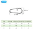 thumbnail image 2 of Uxcell 0.7" Stainless Steel Fishing Quick Snaps Clips Oval Split Rings Fishing Tackle Silver 50 Pack, 2 of 6