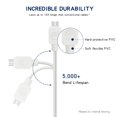 thumbnail image 4 of Cable micro USB pequeño, cargador eléctrico para Android de 6 pies, paquete de 5, 4 of 8