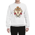 thumbnail image 2 of Wild Bobby Home Is Where You Hang Your Hat Country Eagle Pop Culture Unisex Crewneck Sweatshirt, White, Large, 2 of 6