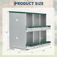 thumbnail image 3 of Royalbelle Green 4 Hole Chicken Nesting Box, Galvanized Steel Laying Box Wall-Mounted, 3 of 7