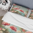 thumbnail image 4 of Designart "Flamingo Coastal Blend" Pink Tropical Bedding Covert Set - Tropical Bed Set With 2 Shams, 4 of 5