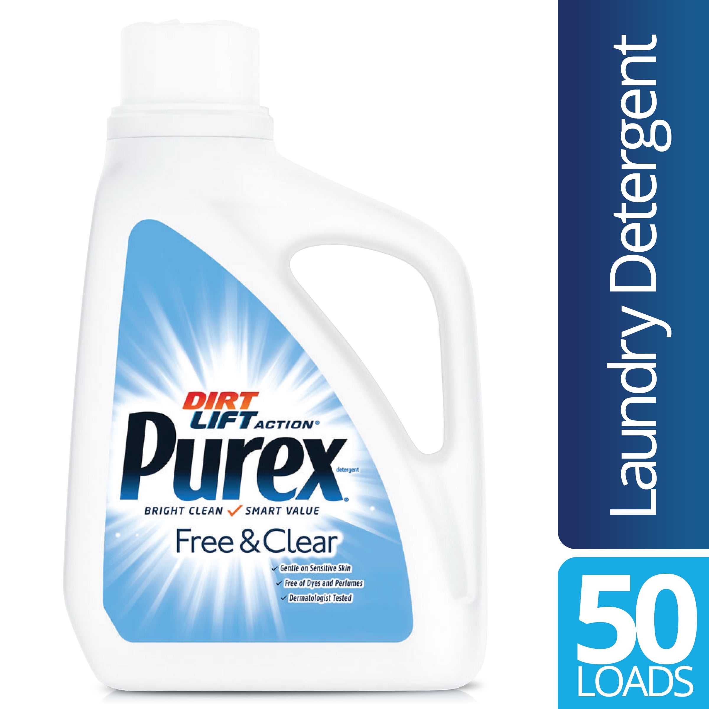 Purex Liquid Laundry Detergent, Free & Clear, 75 Fluid Ounces, 50 Loads