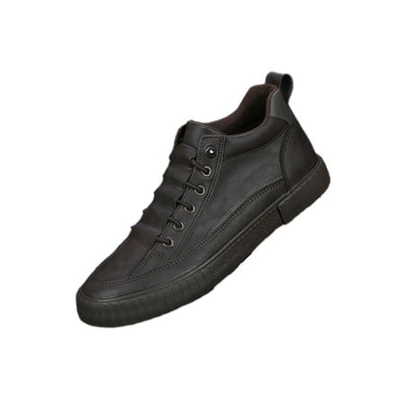 

Ritualay Mens Casual Shoes Comfort Skate Shoe Fashion Sneakers Breathable Non-Slip Sneaker Booties Work Walking Lace Up Ankle Boots Coffee Brown 8.5