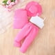 thumbnail image 4 of Odeerbi 3-9 Años Niñas Trajes de Verano Camisola de Algodón Tops Vestido Pantalones Blazer Chaqueta Sin Mangas Sombrero Conjunto de Cuatro Piezas, 4 of 9
