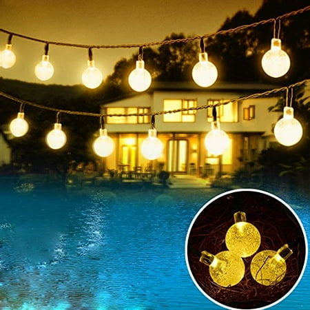 Outdoor Solar Powered String Waterproof Lights 20 Ft Garland 30led Outdoor Solar Powered String Waterproof Lights 20 Ft Garland 30led Fairy Bubble Crystal Ball Decorative Lighting For Indoor Garden Home