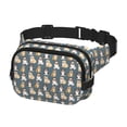 thumbnail image 2 of Fotbe Cartoon Bulldog 1 Cangurera Cuadrada con Estampado de Doble Capa, Bolsa de Cintura Ajustable Mini para Hombres y Mujeres, 2 of 9