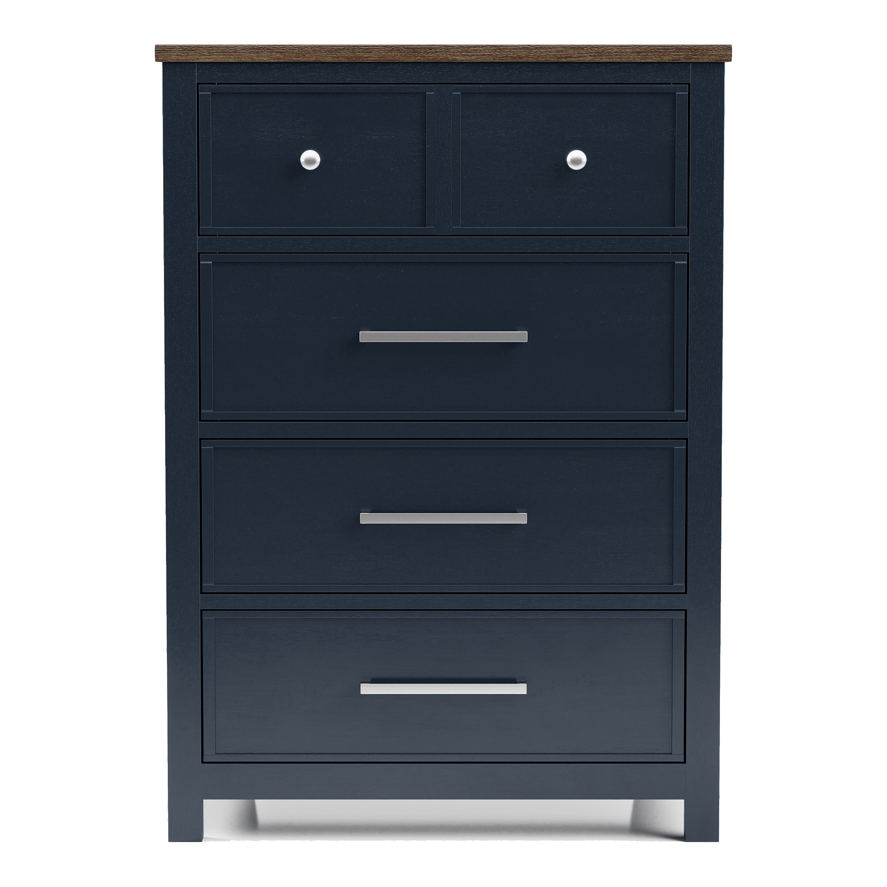 Furniture of America Yvara Modern 4-Drawer Vertical Dresser, Blue